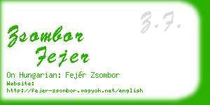 zsombor fejer business card