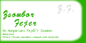 zsombor fejer business card